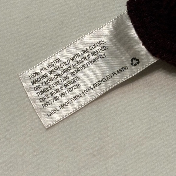 Merona Men’s 1/4 Zip Pullover Knit Jacket Sweater Burgundy/Black Blend XL - Picture 6 of 11